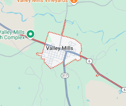 Valley Mills Map