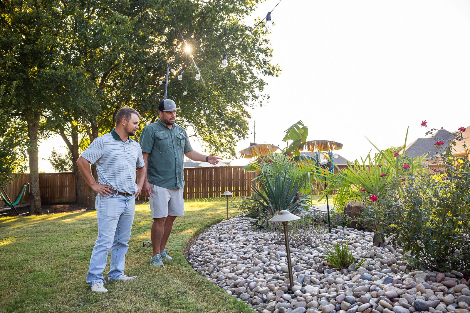 account manager with owner residential landscape backyard 2