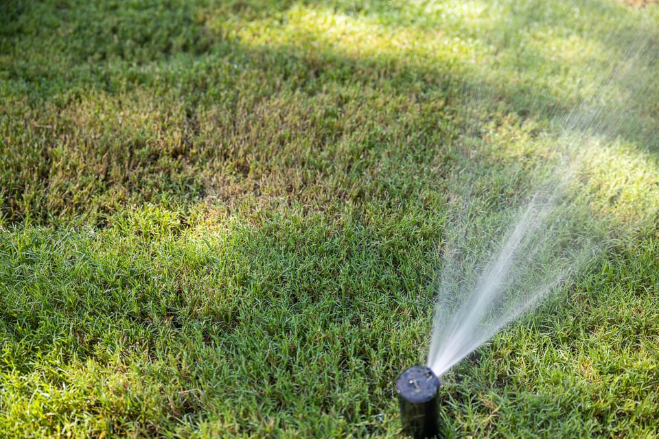 irrigation system watering lawn 4