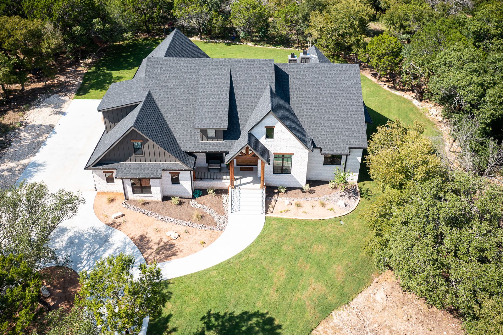 residential landscape aerial view-1