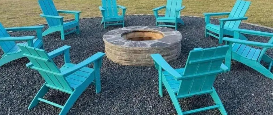 Firepit Surrounded By Chairs